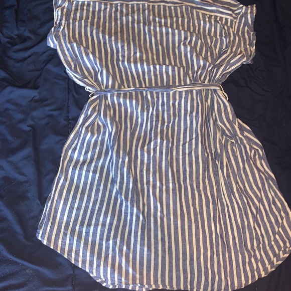 Joe Fresh white & blue denim fit n flare dress - Picture 10 of 13